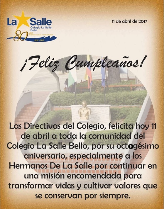 Cumpleaños Colegio La Salle Bello