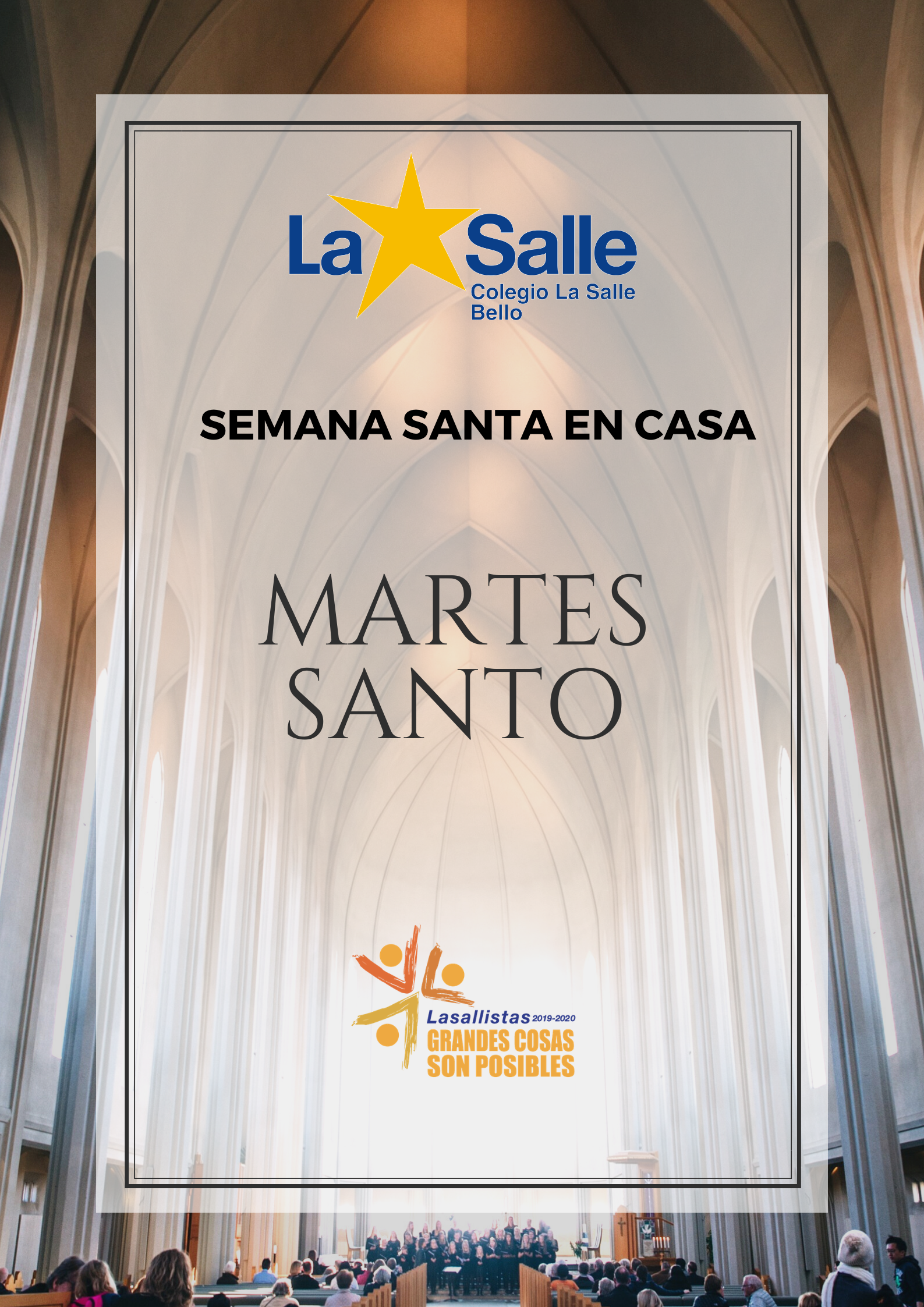 Negro y Blanco Sencillo Elegante Bordeado Iglesia Recaudación de Fondos Póster